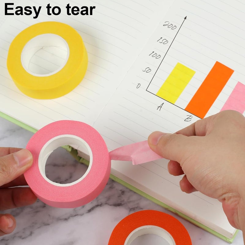 Guirnd 12PCS Colored Masking Tape, Arts & Crafts Supplies Colored Tape for Kids, Color Painters Tape Rolls 1.7cm x 18m (2/3In x 19.5Yards) - Image 4